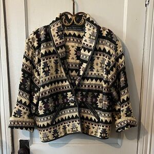 Vintage New Identity Women's Blanket Cropped Coat/Blazer